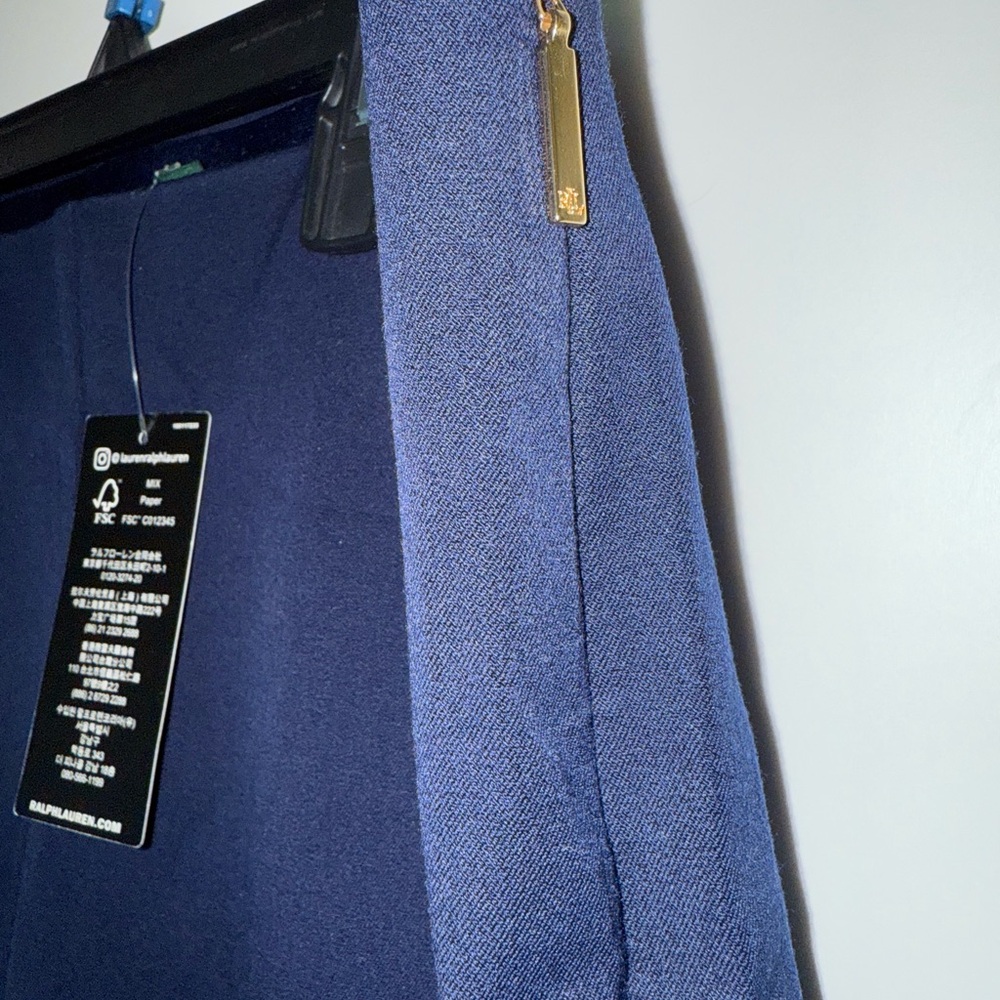 Ralph Lauren Classic stretch Navy Straight Leg Pants - Picture 9 of 9